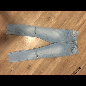 Distressed jeans, barely worn size 25 waist